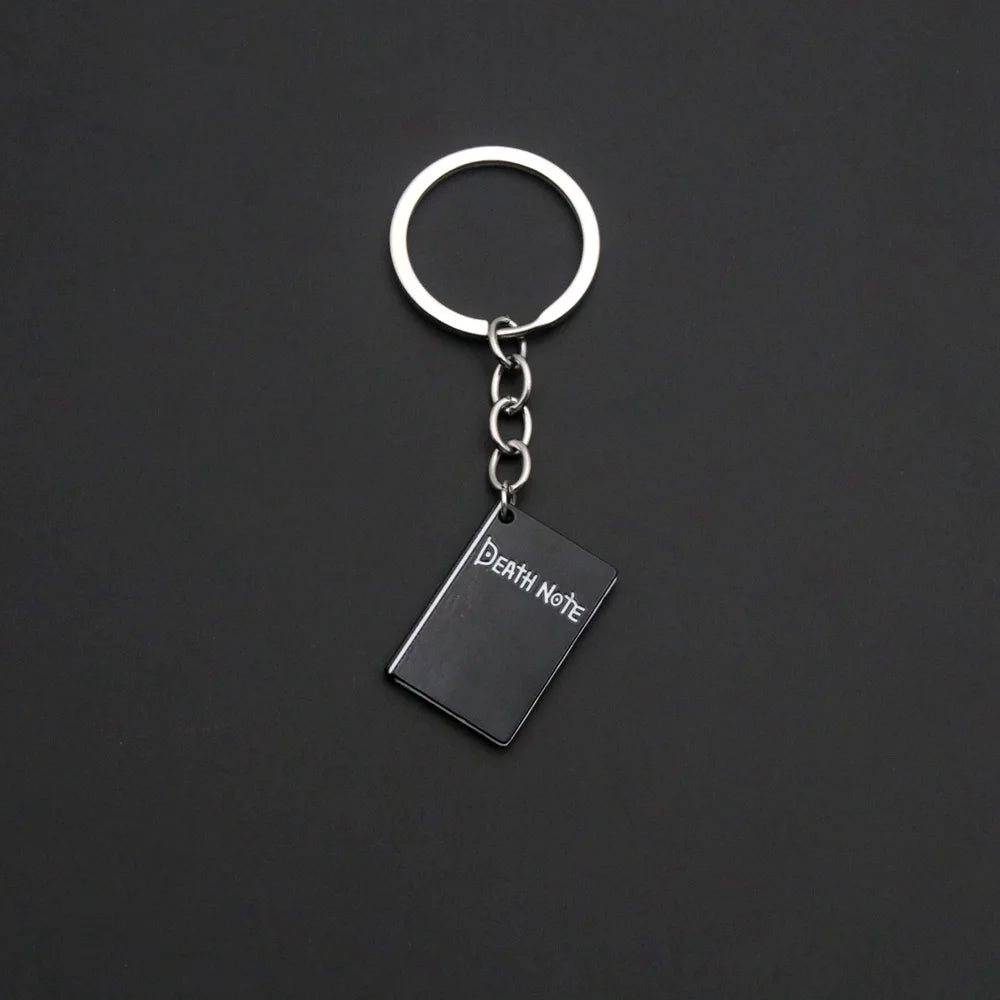 Death Note Double L Black Notebook Keychain Unisex Anime Pendant Key Ring Cospaly Accessory Jewelry Gift for Men Women