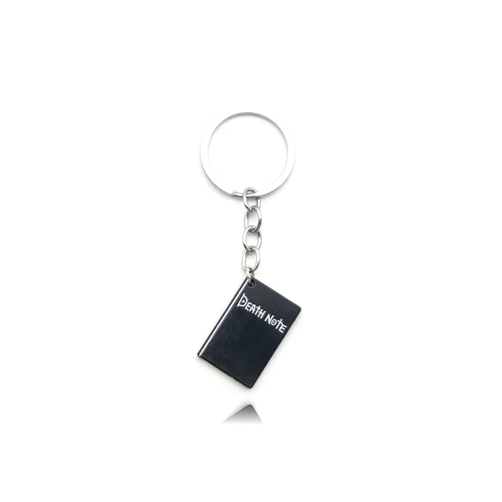 Death Note Double L Black Notebook Keychain Unisex Anime Pendant Key Ring Cospaly Accessory Jewelry Gift for Men Women