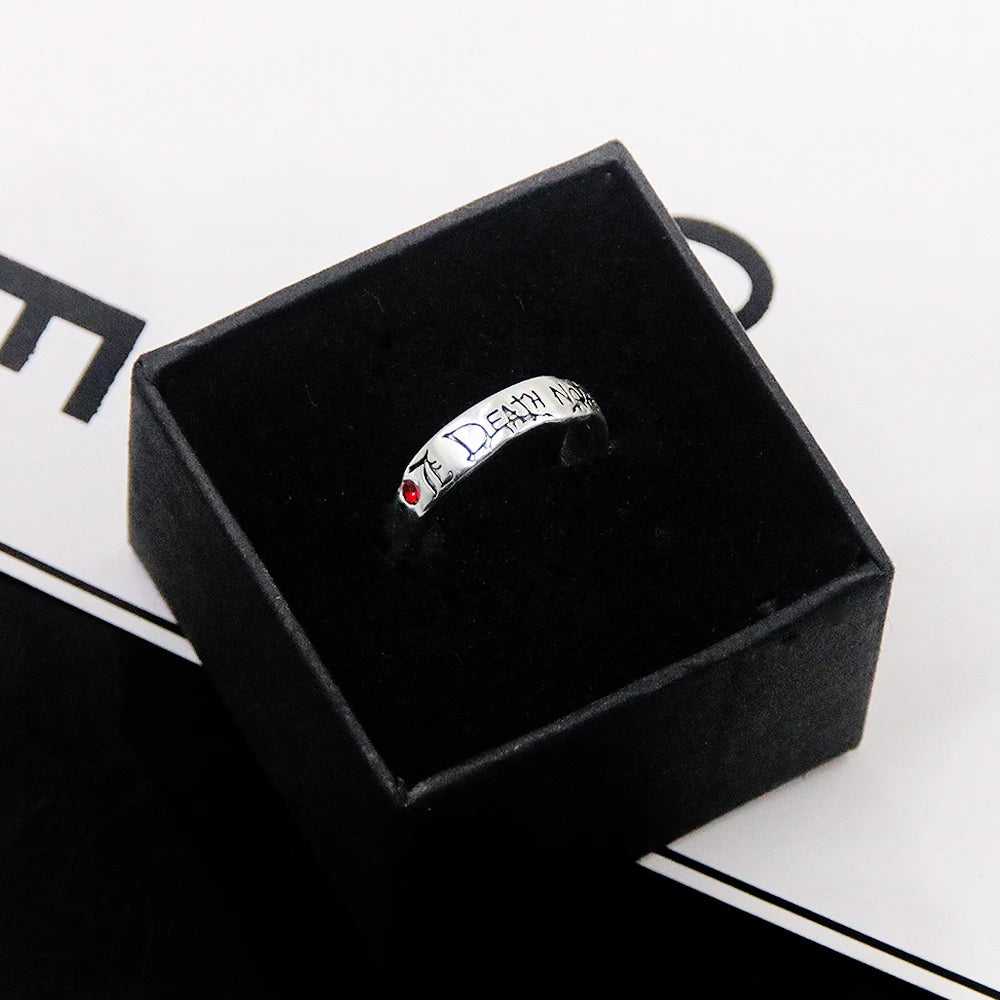 Death Note Yagami Light Alloy Ring Adjustable Unisex Cosplay Prop Fashion Jewelry Gift for Party