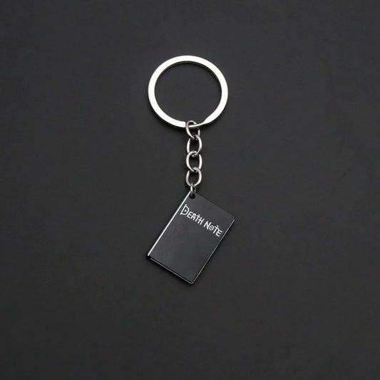 Death Note Double L Black Notebook Keychain Unisex Anime Pendant Key Ring Cospaly Accessory Jewelry Gift for Men Women