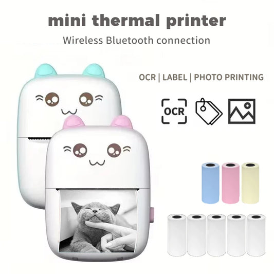 C9 MINI Wireless Bluetooth Portable Thermal Printer Inkless Pocket Label Machine 200dpi Phone Note Printing 58mm Paper Size
