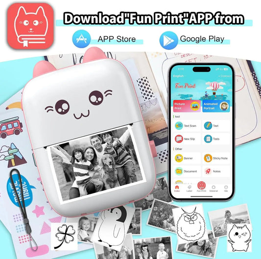 C9 MINI Wireless Bluetooth Portable Thermal Printer Inkless Pocket Label Machine 200dpi Phone Note Printing 58mm Paper Size